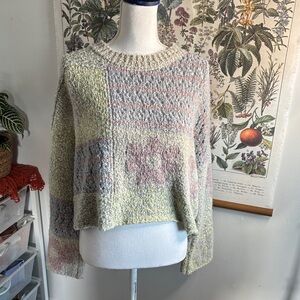Sincerely Jules Pastel Patterned Sweater Medium